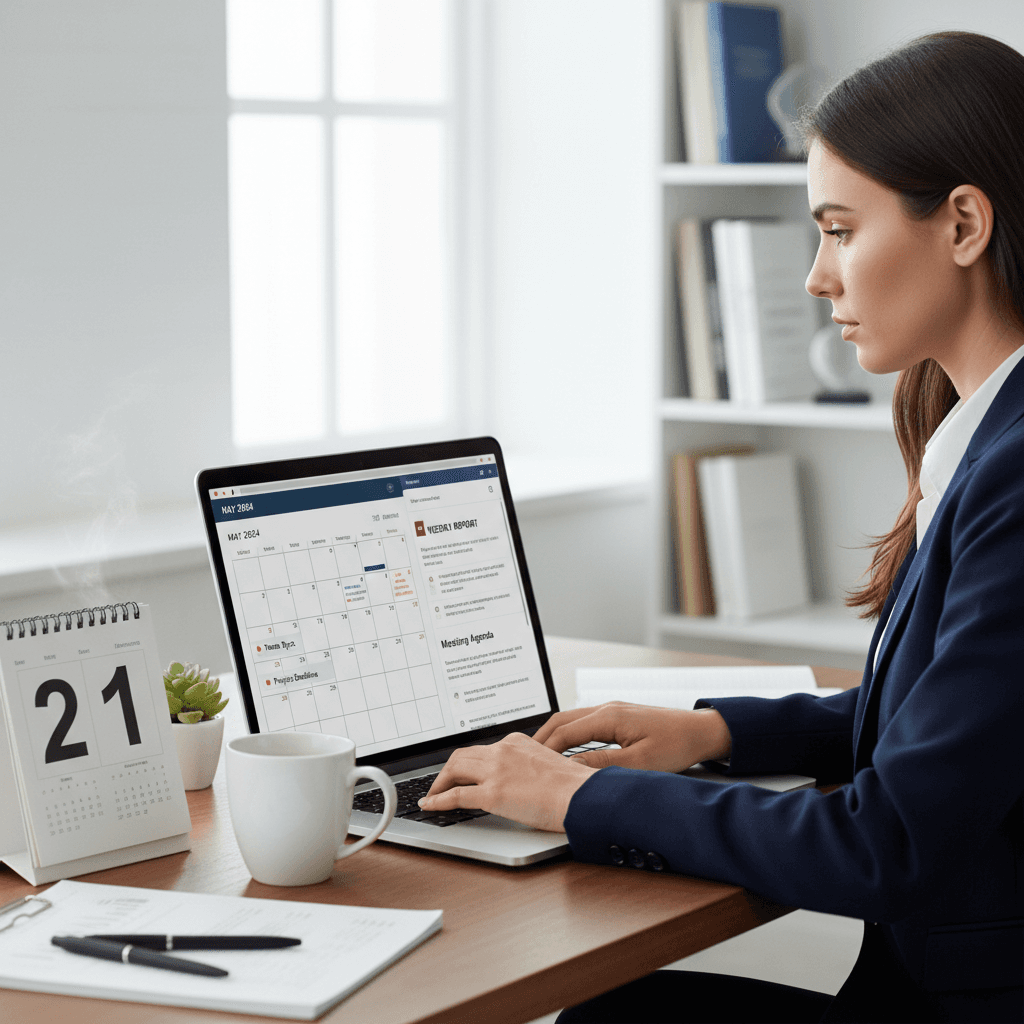 Email and calendar management interface