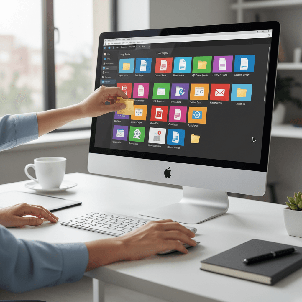 Data entry and document organization workflow